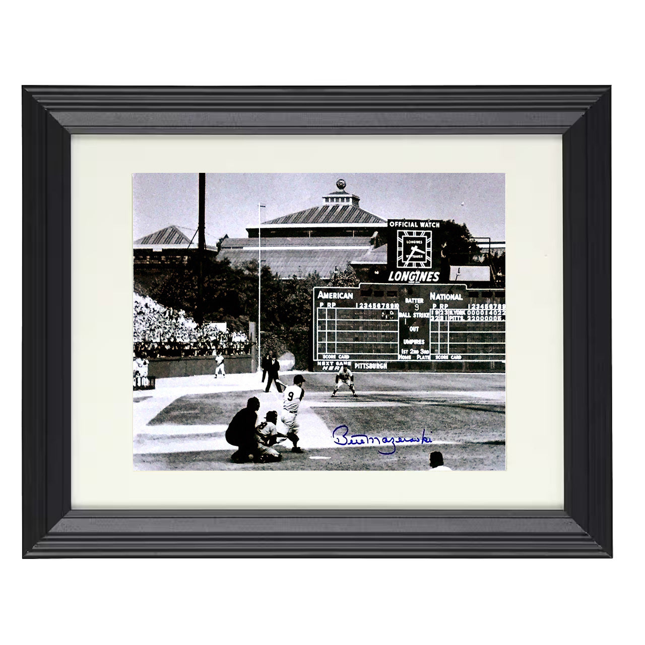 Bill Mazeroski - 1960 Series Walk-Off 8x10 black beveled framed baseball wall art