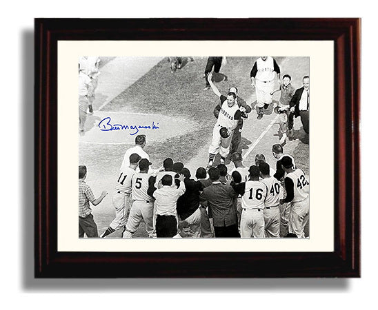 Bill Mazeroski - 1960 WS Walk Off Alt Angle Baseball Wall Art 8x10 Beveled Frame wall art print – Baseball Wall Art decor