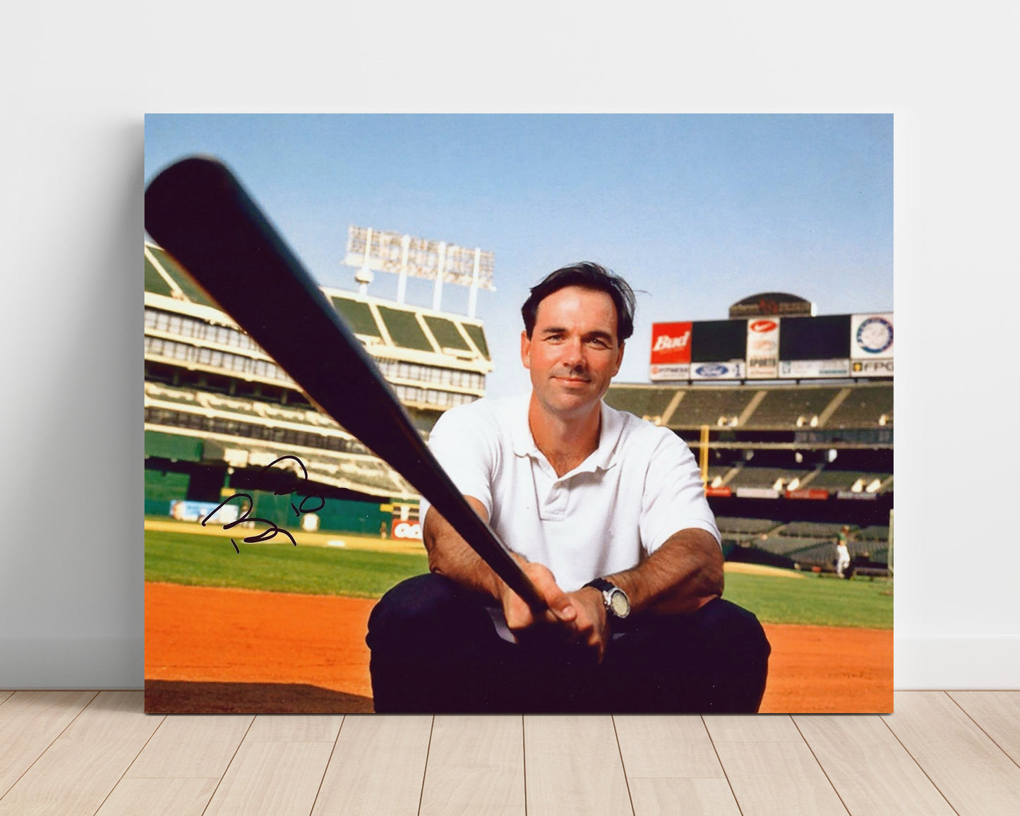 Billy Beane - Moneyball Bat Perspective Baseball Wall Art 16x20 Unframed Print wall art print – Baseball Wall Art decor
