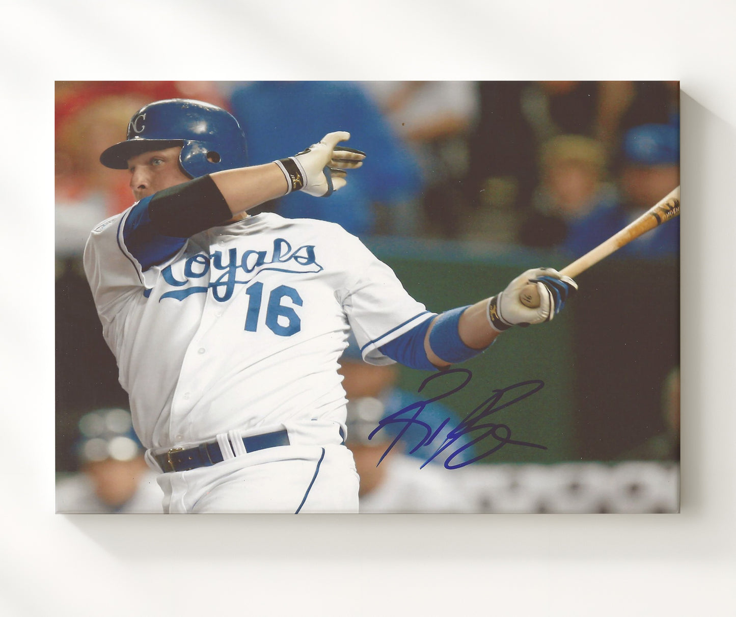 Billy Butler - Royals Slugger Era Baseball Wall Art 20x24 Canvas wall art print – Baseball Wall Art decor