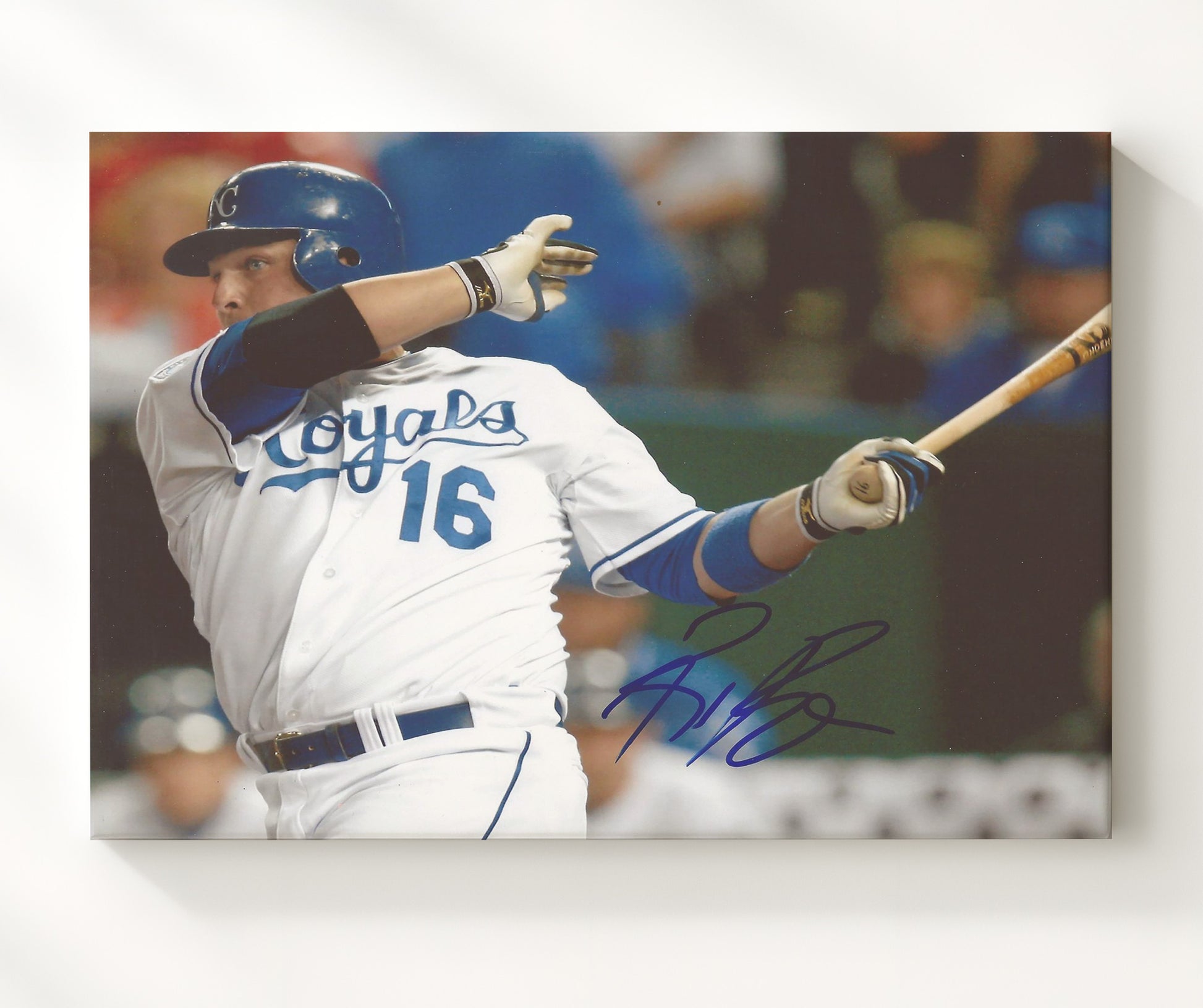 Billy Butler - Royals Slugger Era Baseball Wall Art 20x24 Canvas wall art print – Baseball Wall Art decor