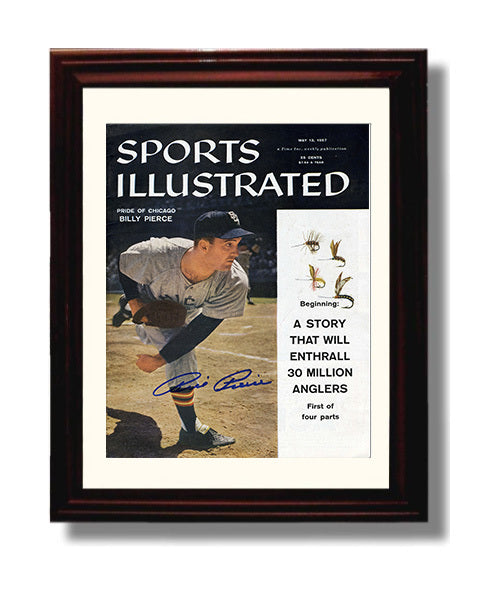Billy Pierce - Pitching Motion SI Cover Baseball Wall Art 8x10 Beveled Frame wall art print – Baseball Wall Art decor