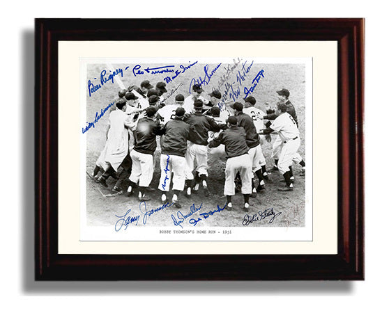 Bobby Thompson - Shot Heard Round the World Baseball Wall Art 8x10 Beveled Frame wall art print – Baseball Wall Art decor