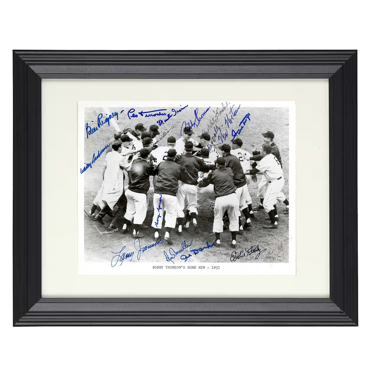 Bobby Thompson - Shot Heard Round the World 8x10 black beveled framed baseball wall art