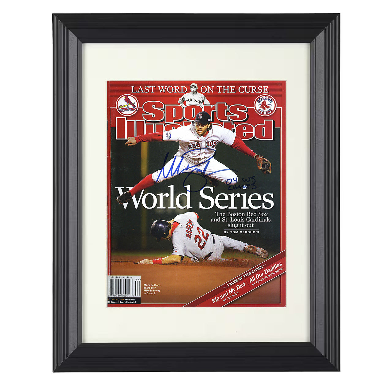 Boston Baseball - 2004 SI Cover Series Bellhorn Soars 8x10 black beveled framed baseball wall art