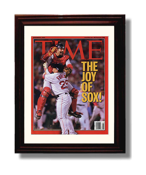 Boston Baseball - The Joy of Sox championship moment SI Cover 2004 Wall Art 8x10 Beveled Frame wall art print – Baseball Wall Art decor