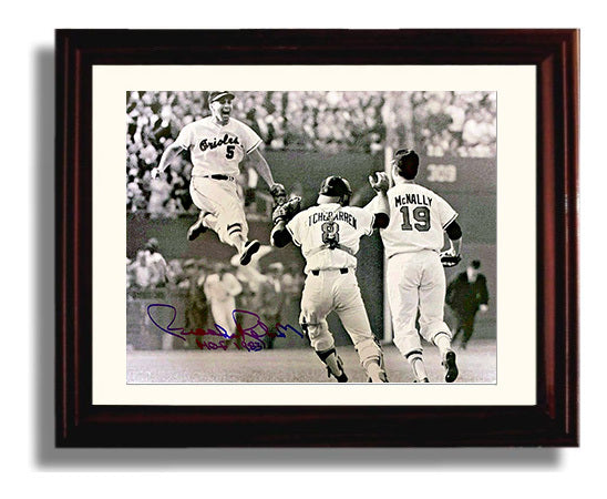Brooks Robinson - 1966 Series Celebration Baseball Wall Art 8x10 Beveled Frame wall art print – Baseball Wall Art decor