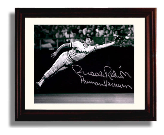 Brooks Robinson - Human Vacuum Diving Snag Baseball Wall Art 8x10 Beveled Frame wall art print – Baseball Wall Art decor