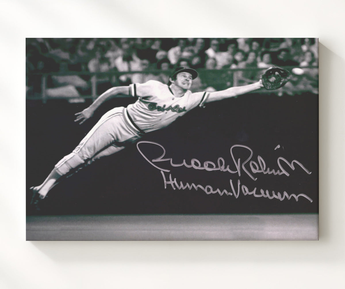 Brooks Robinson - Human Vacuum Diving Snag 8x10 Canvas baseball wall art