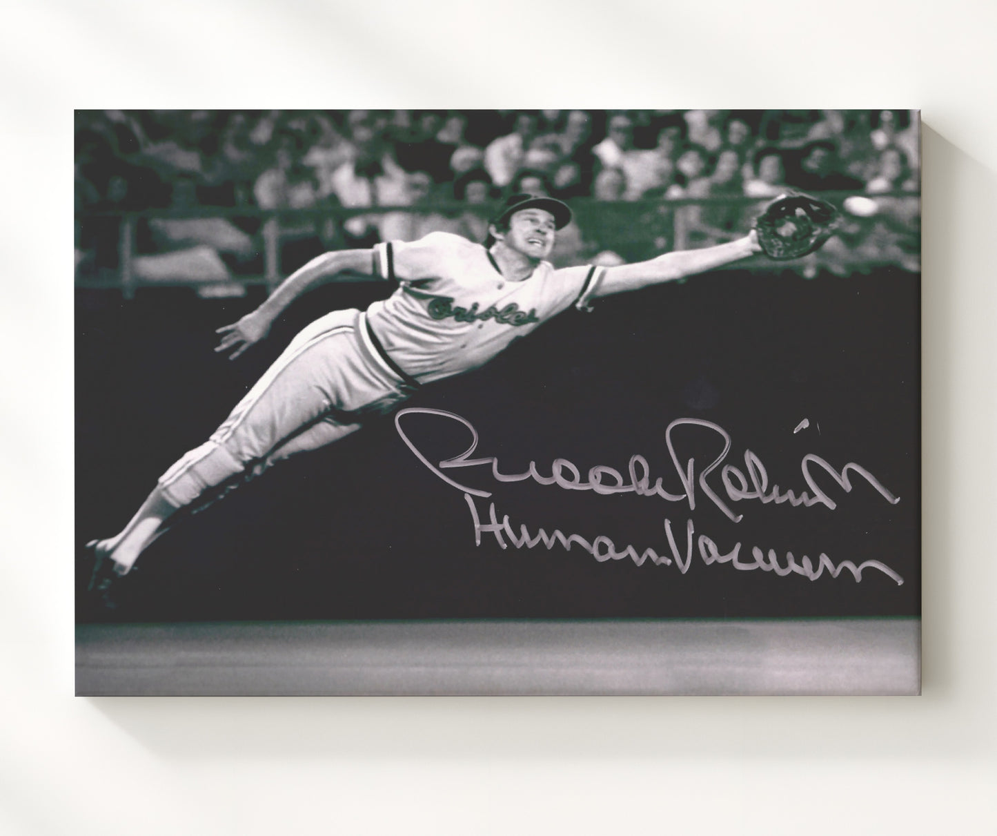 Brooks Robinson - Human Vacuum Diving Snag Baseball Wall Art 20x24 Canvas wall art print – Baseball Wall Art decor