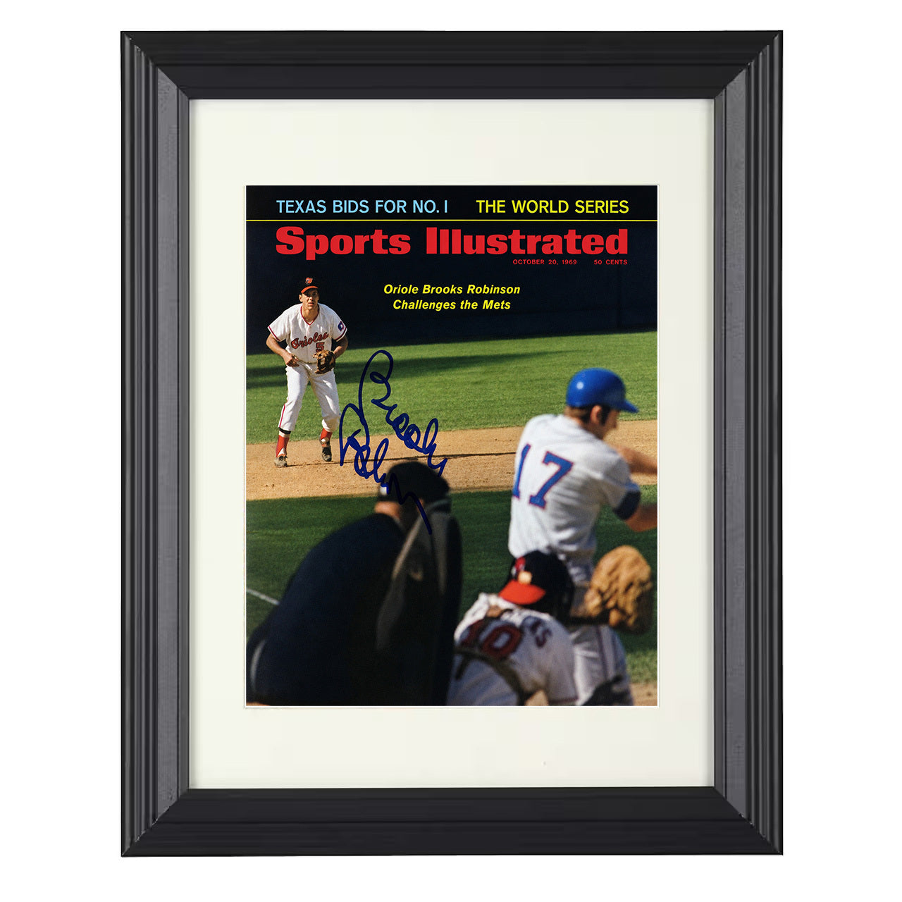Brooks Robinson - Infield Challenge SI Cover Spotlight 8x10 black beveled framed baseball wall art