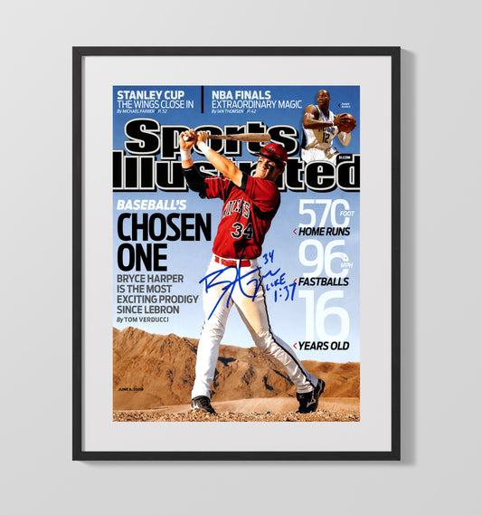 Bryce Harper - 2009 The Chosen One SI Cover Action 8x10 Canvas baseball wall art