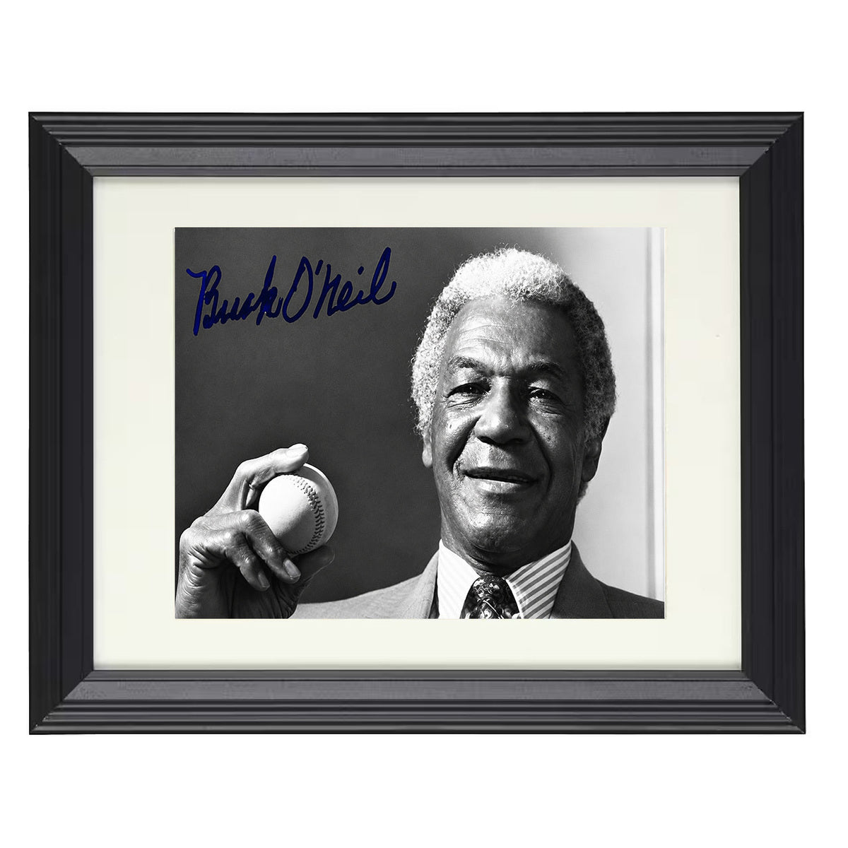 Buck ONeil - Dugout Smile 8x10 Beveled Frame baseball wall art