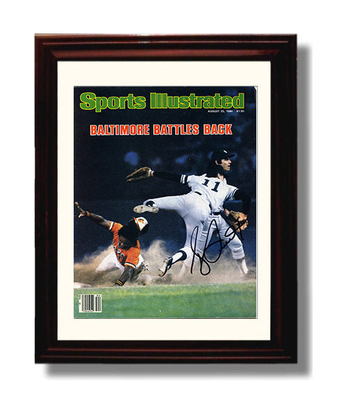 Bucky Dent - 1980 SI Cover Baltimore Battles Back Baseball Wall Art 8x10 Beveled Frame wall art print – Baseball Wall Art decor