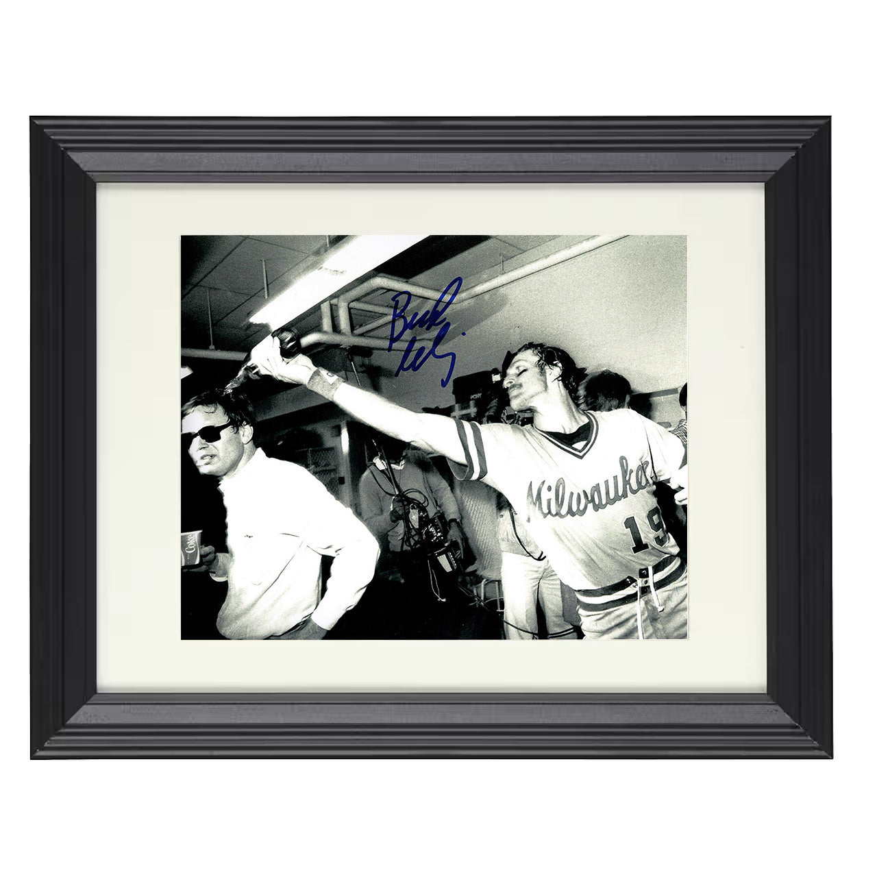 Bud Selig - 1982 Series Celebration 8x10 black beveled framed baseball wall art