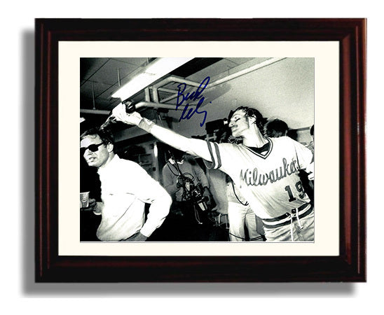 Bud Selig - 1982 Series Celebration Baseball Wall Art 8x10 Beveled Frame wall art print – Baseball Wall Art decor