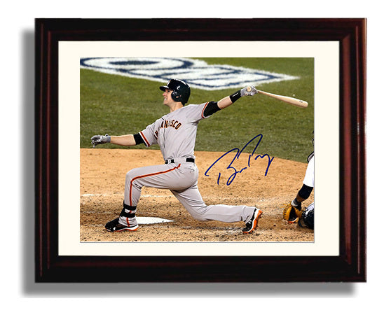 Buster Posey - Game Action Catcher Baseball Wall Art 8x10 Beveled Frame wall art print – Baseball Wall Art decor