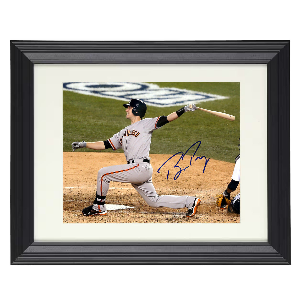 Buster Posey - Game Action Catcher 8x10 black beveled framed baseball wall art