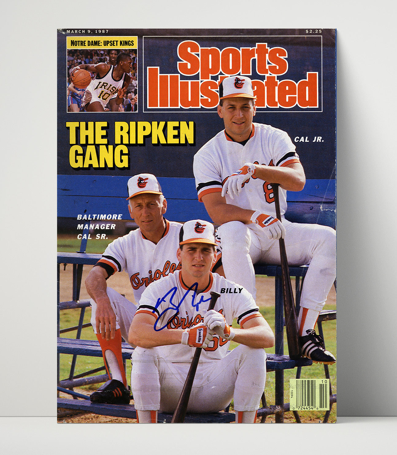 Cal Ripken Jr - SI Ripken family portrait cover 1987 Baseball Wall Art 16x20 Unframed Print wall art print – Baseball Wall Art decor