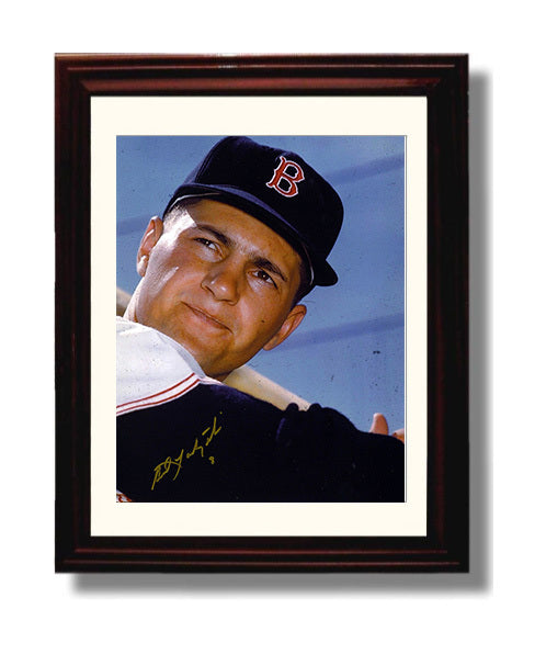 Carl Yastrzemski - Batting Portrait with Red Sox Cap Baseball Wall Art 8x10 Beveled Frame wall art print – Baseball Wall Art decor