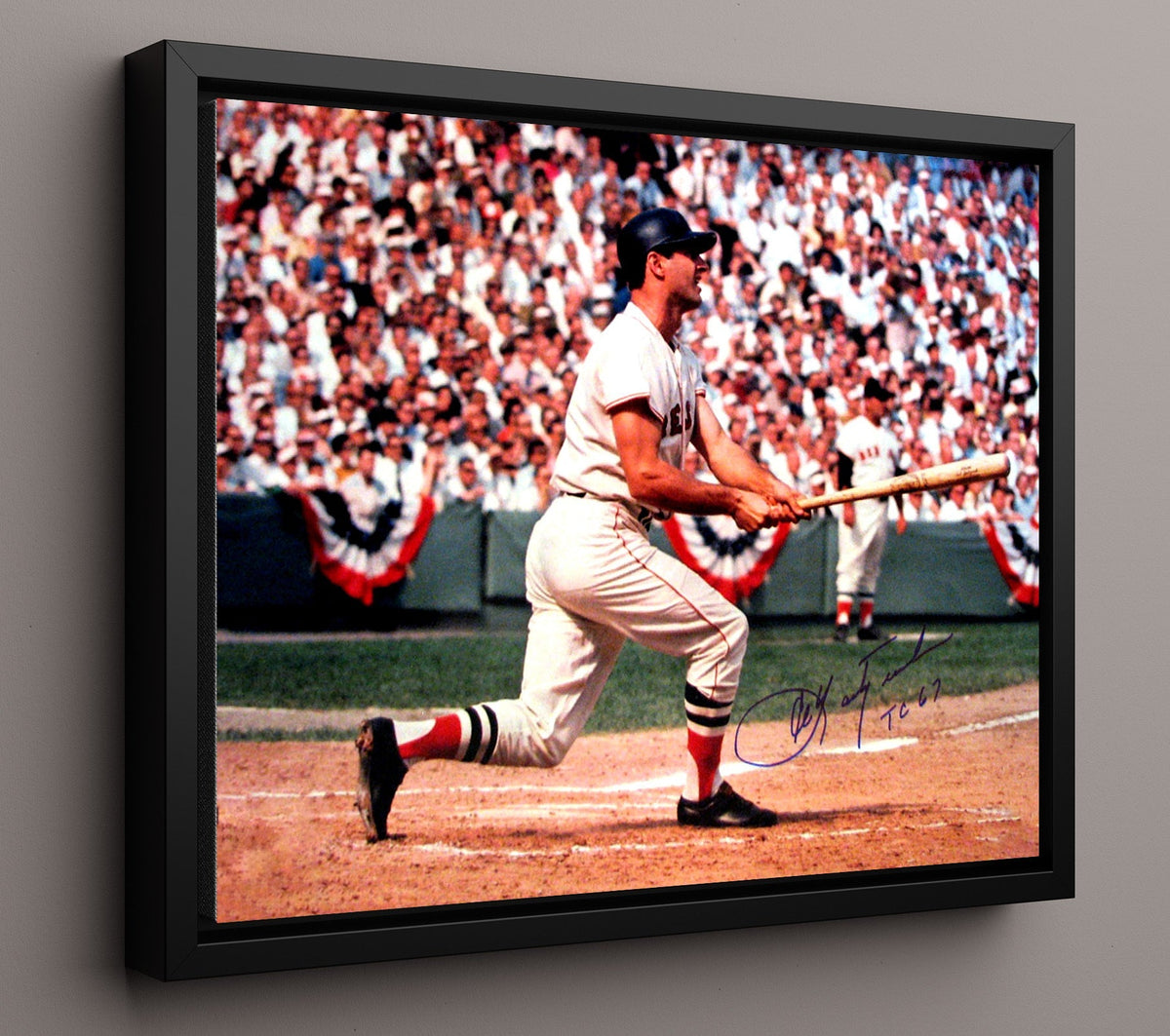 Carl Yastrzemski - Classic Batting Swing 8x10 Canvas baseball wall art