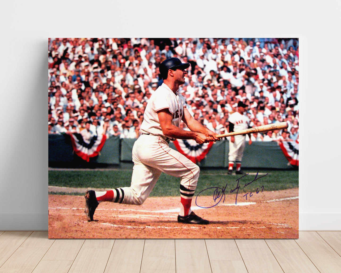 Carl Yastrzemski - Classic Batting Swing Baseball Wall Art 16x20 Unframed Print wall art print – Baseball Wall Art decor