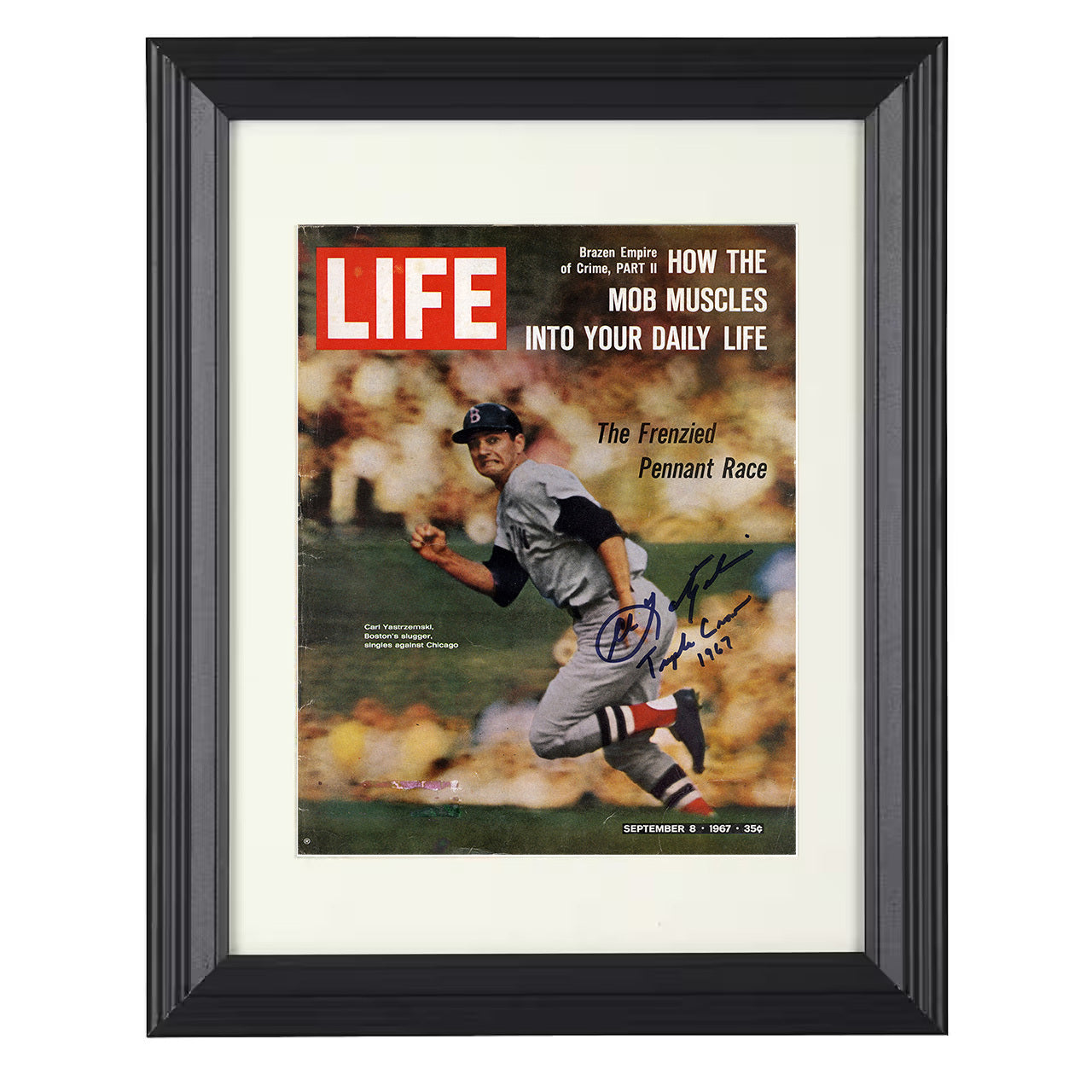 Carl Yastrzemski - SI Cover Spotlight 8x10 black beveled framed baseball wall art