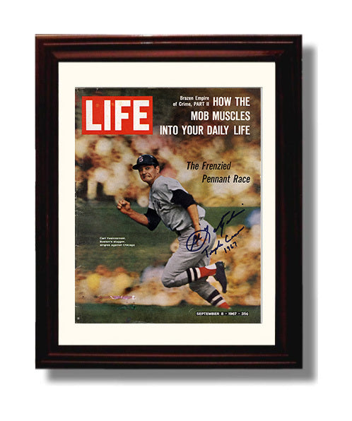 Carl Yastrzemski - SI Cover Spotlight Baseball Wall Art 8x10 Beveled Frame wall art print – Baseball Wall Art decor