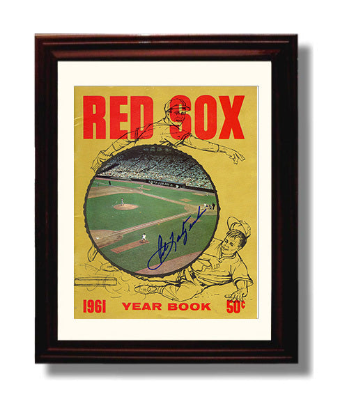 Carl Yastrzemski - Yearbook Program Cover SI Baseball Wall Art 8x10 Beveled Frame wall art print – Baseball Wall Art decor