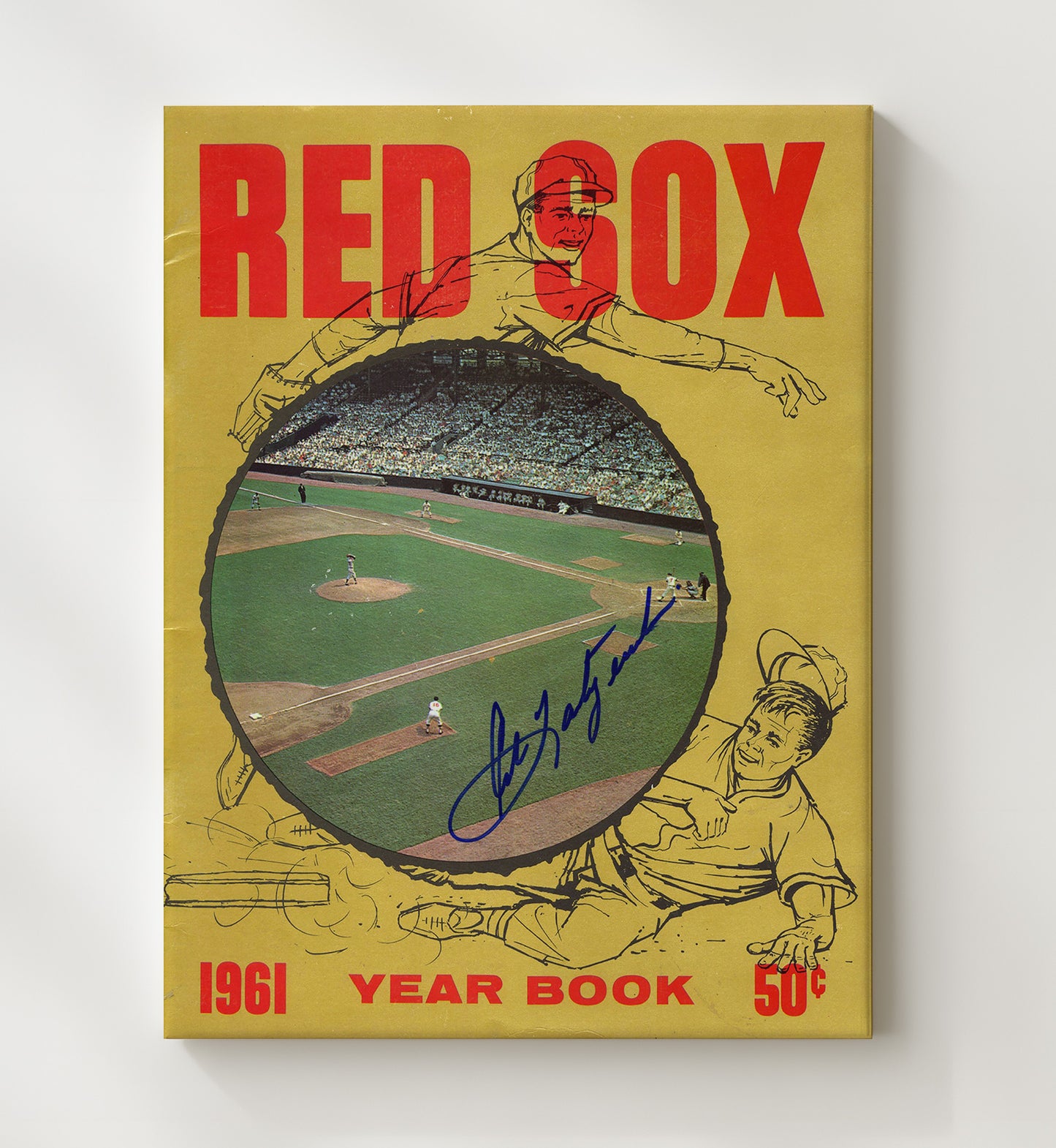 Carl Yastrzemski - Yearbook Program Cover SI Baseball Wall Art 20x24 Canvas wall art print – Baseball Wall Art decor