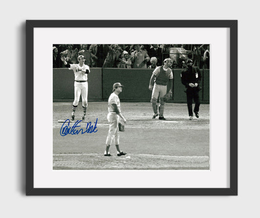 Carlton Fisk - Iconic Stay Fair Home Run 8x10 Canvas baseball wall art