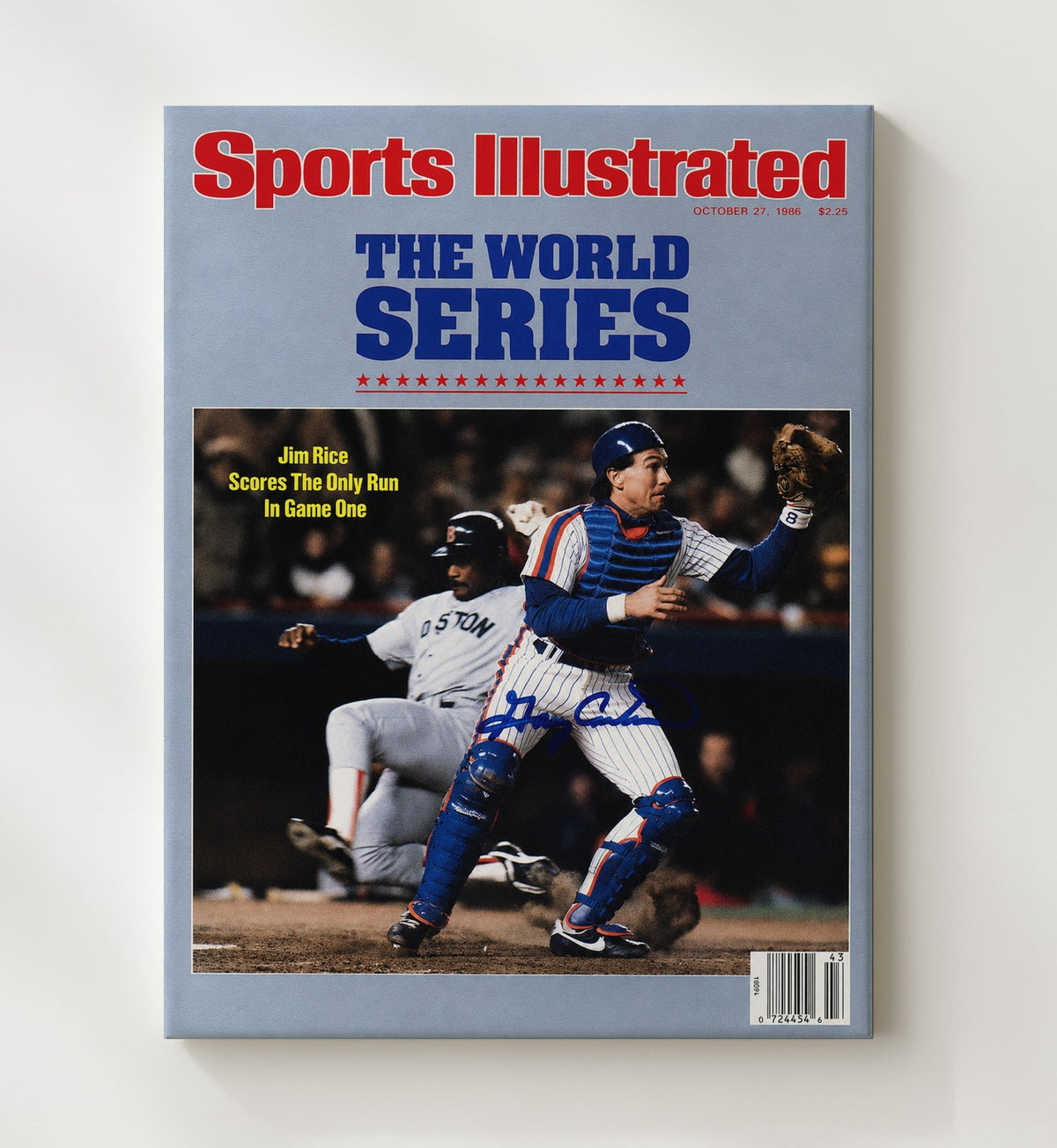 Carter Series - SI Series game action 1986 8x10 Canvas baseball wall art