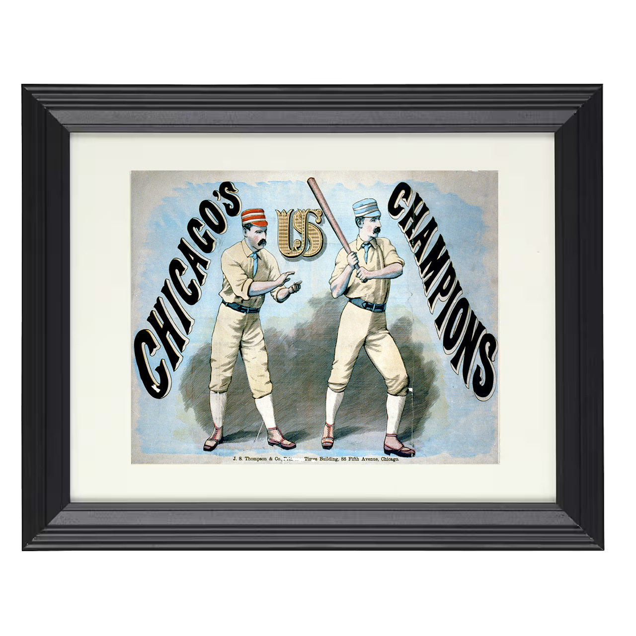 Chicago Champions - Historic Team Celebration 8x10 black beveled framed baseball wall art