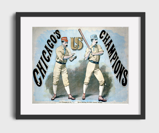 Chicago Champions - Historic Team Celebration 8x10 Canvas baseball wall art
