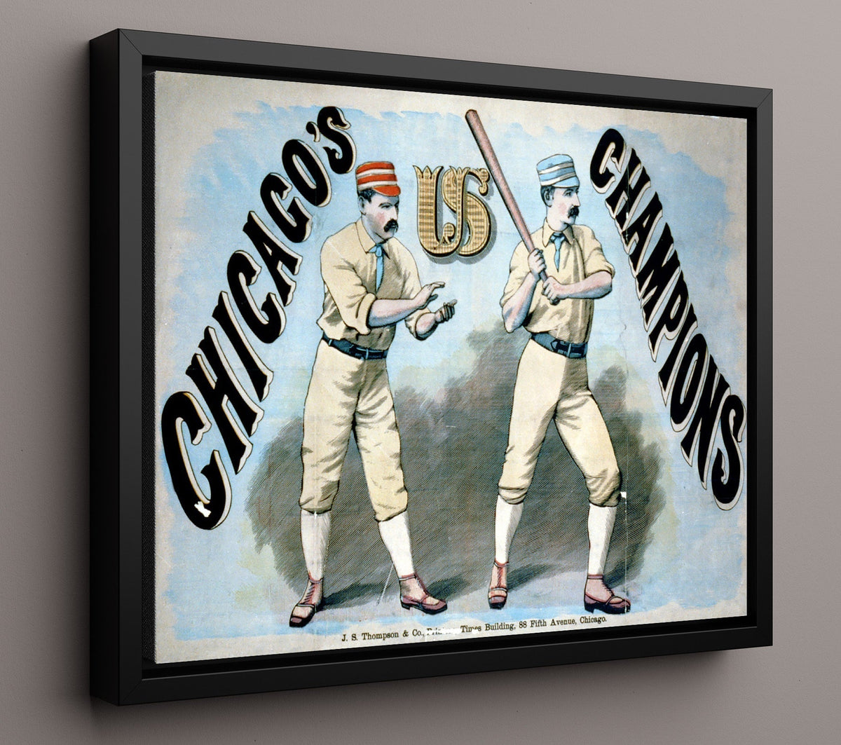 Chicago Champions - Historic Team Celebration 8x10 Canvas baseball wall art