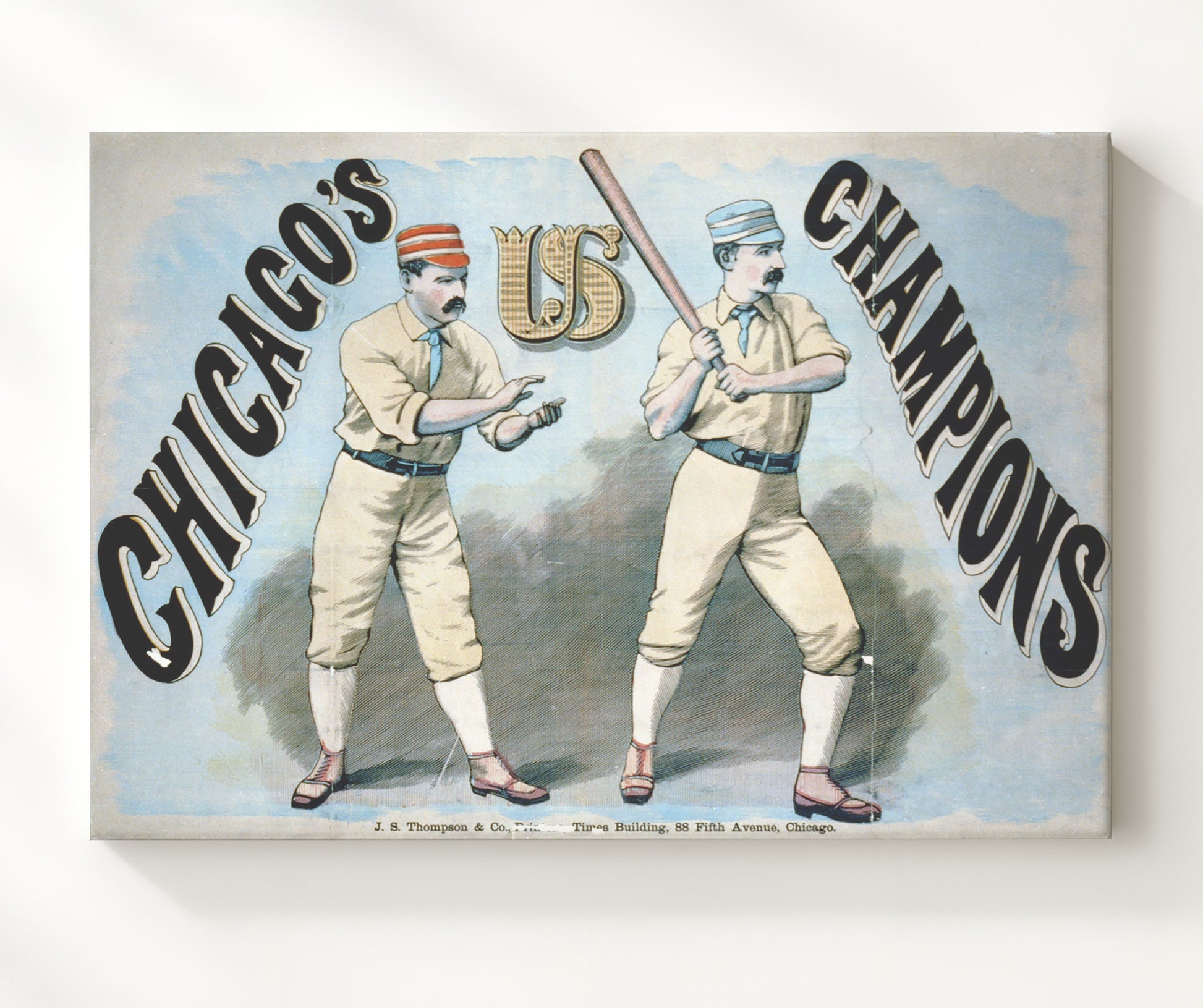 Chicago Champions - Historic Team Celebration Baseball Wall Art 20x24 Canvas wall art print – Baseball Wall Art decor