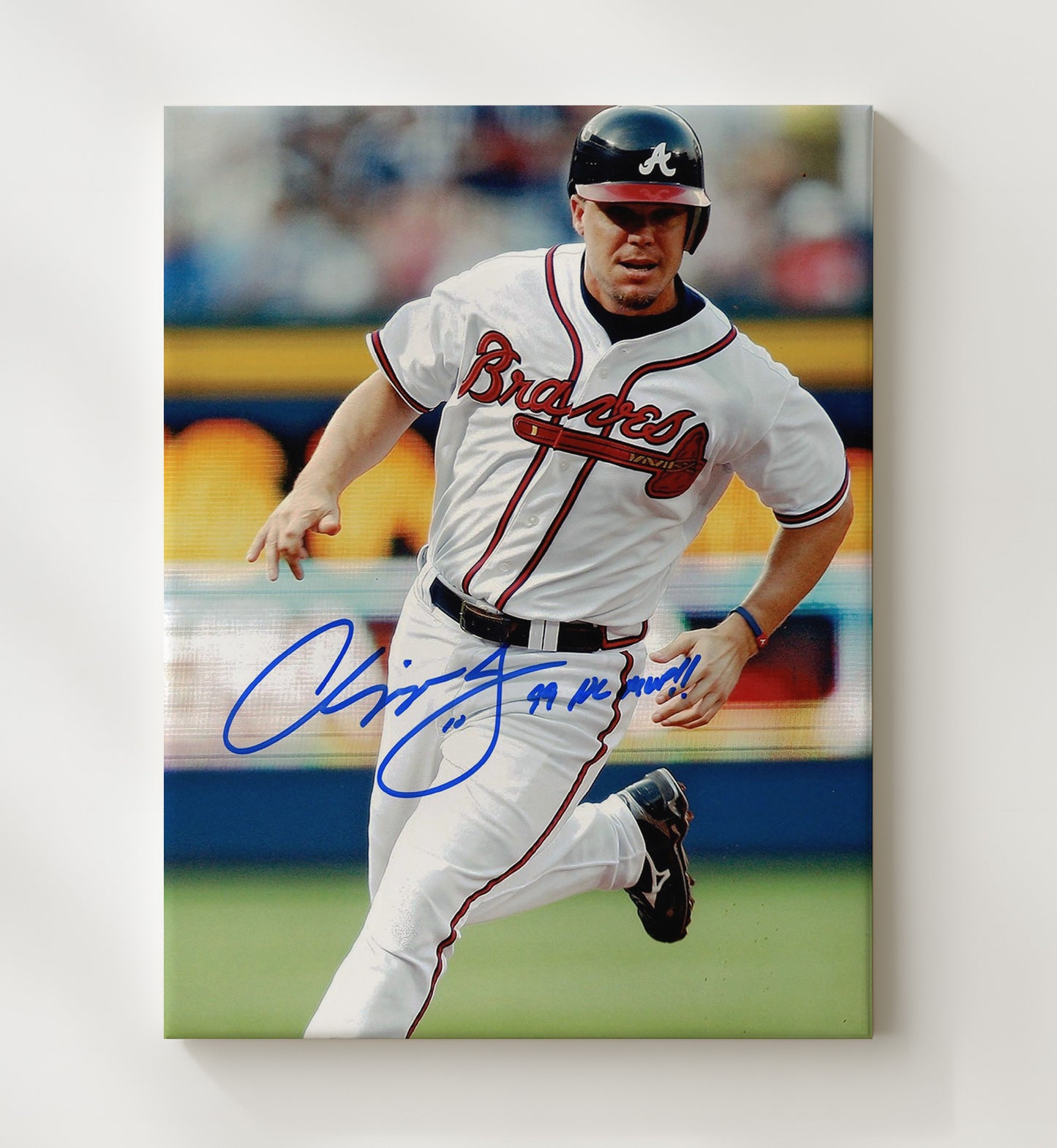 Chipper Jones - Atlanta baseball MVP third baseman Wall Art 20x24 Canvas wall art print – Baseball Wall Art decor