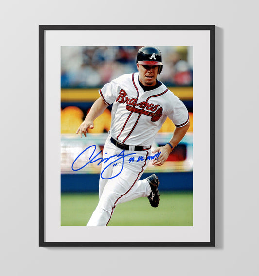 Chipper Jones - Atlanta baseball MVP third baseman 8x10 Canvas baseball wall art