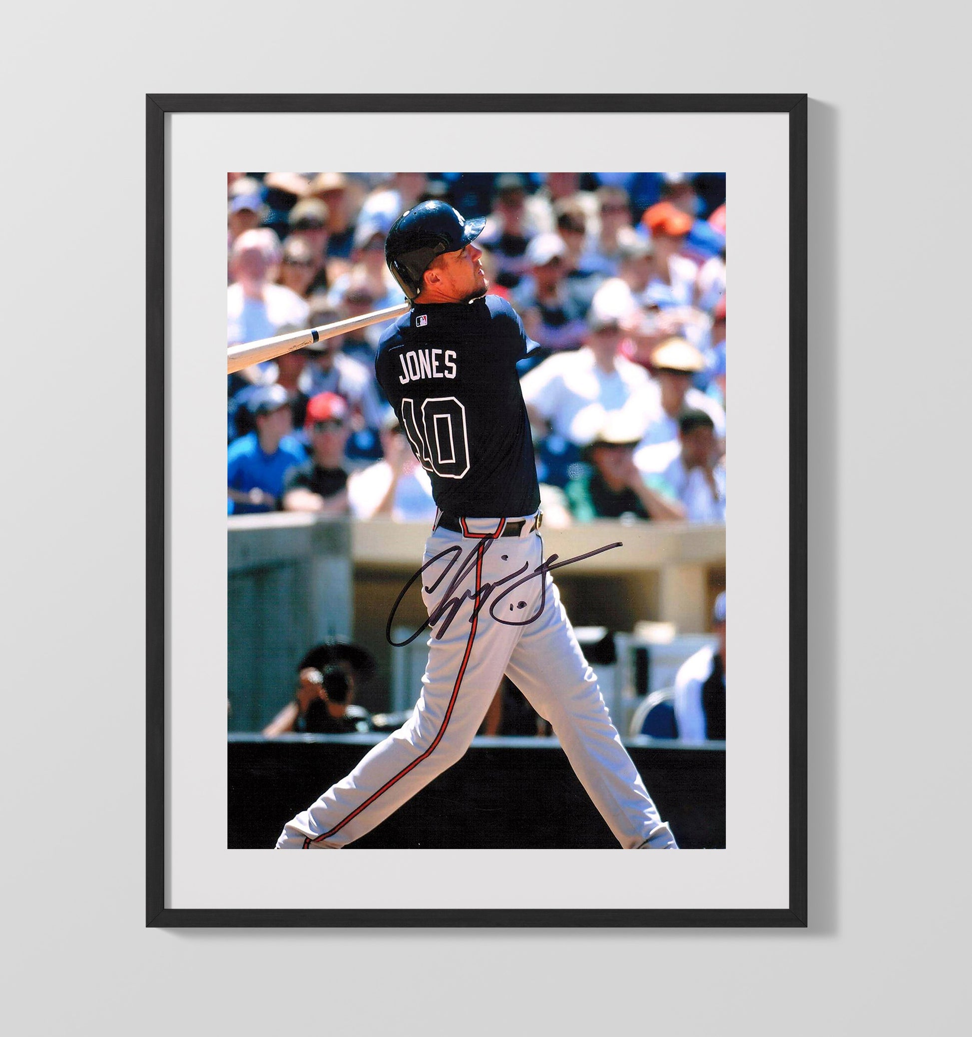 Chipper Jones - Atlanta baseball franchise cornerstone Wall Art 16x20 Gallery Frame wall art print – Baseball Wall Art decor