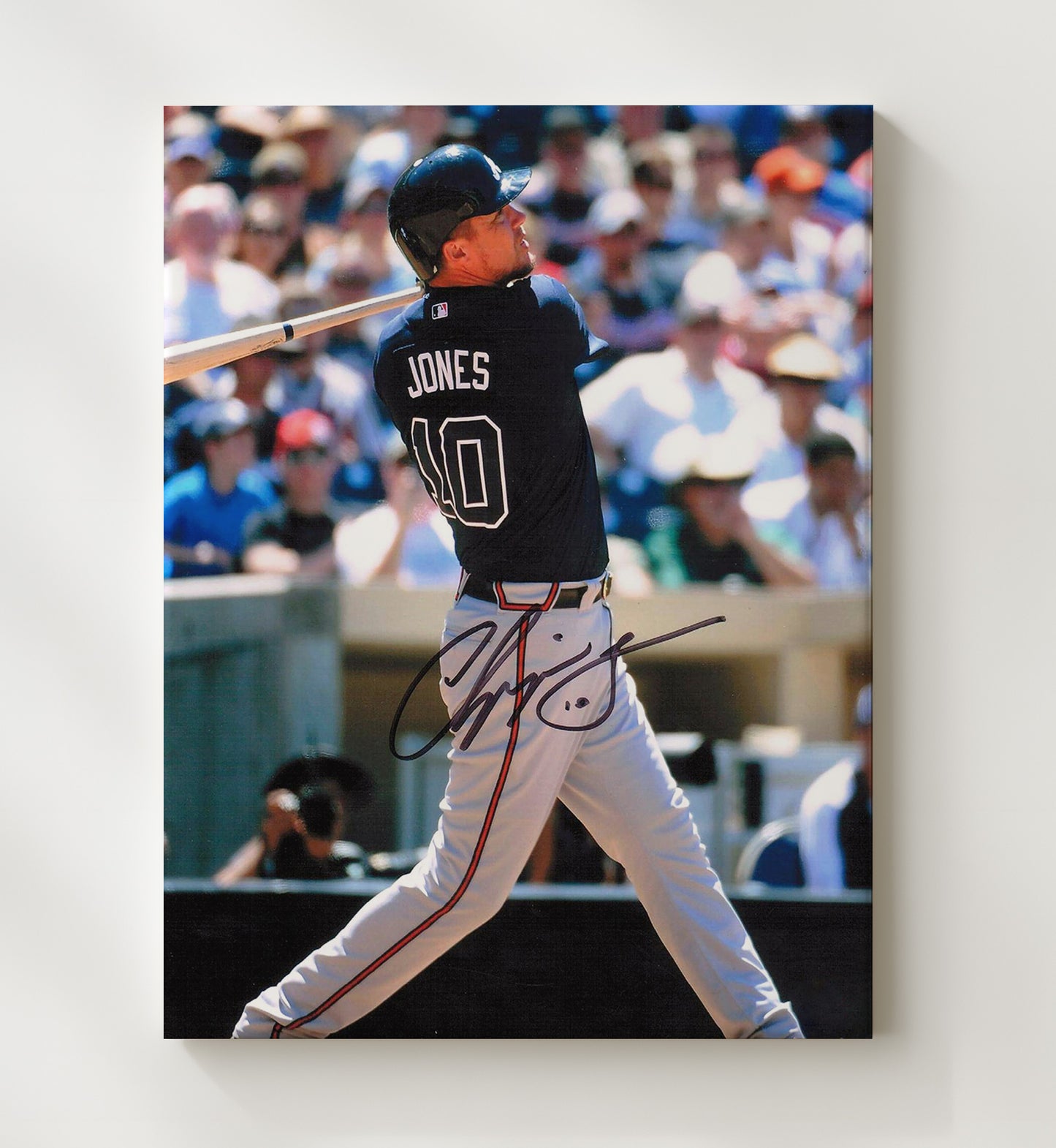 Chipper Jones - Atlanta baseball franchise cornerstone Wall Art 20x24 Canvas wall art print – Baseball Wall Art decor