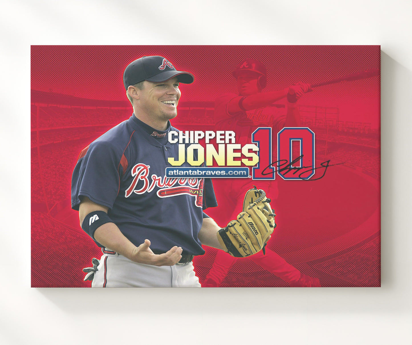 Chipper Jones - Braves Hot Corner Legend Baseball Wall Art 20x24 Canvas wall art print – Baseball Wall Art decor