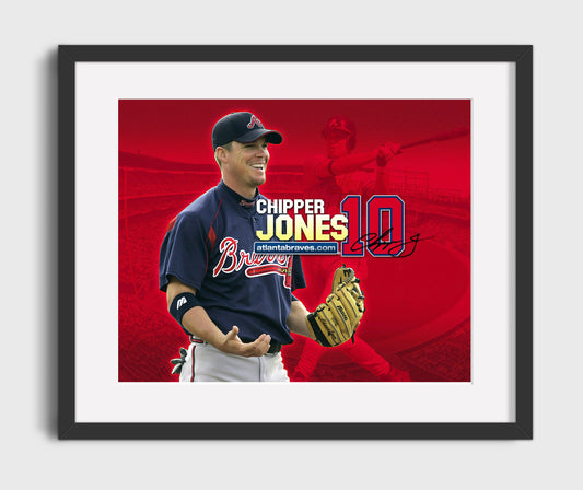 Chipper Jones - Braves Hot Corner Legend 8x10 Canvas baseball wall art