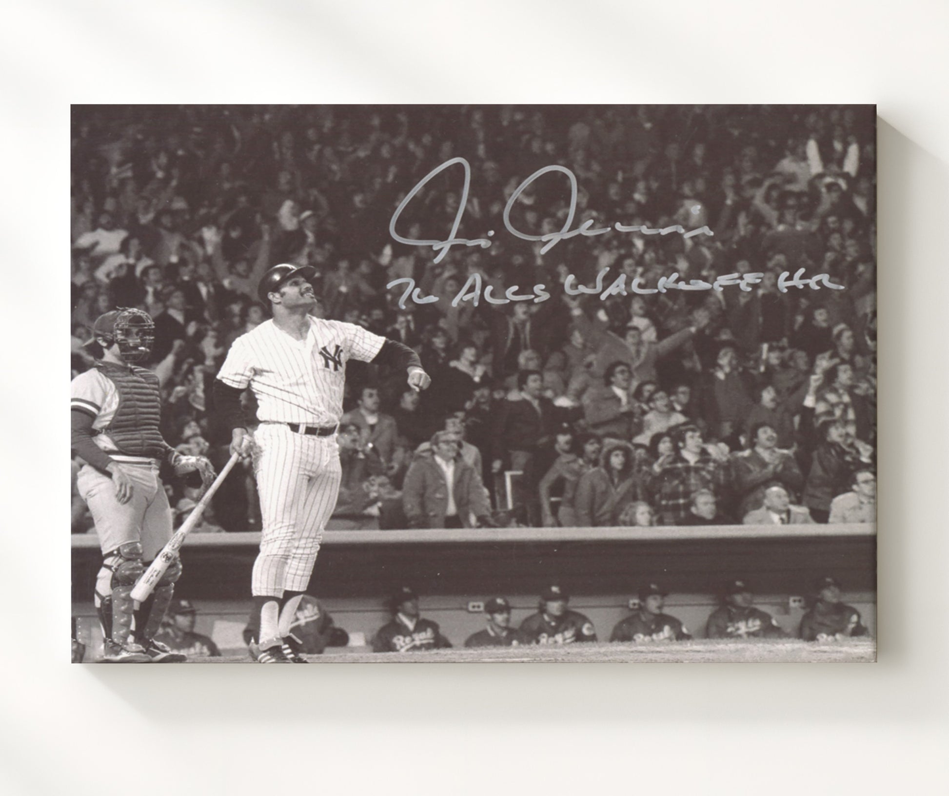 Chris Chambliss - ALCS Walk - Off Home Run Baseball Wall Art 20x24 Canvas wall art print – Baseball Wall Art decor