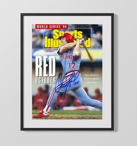 Chris Sabo - Red October Swing SI Cover 1990 8x10 Canvas baseball wall art