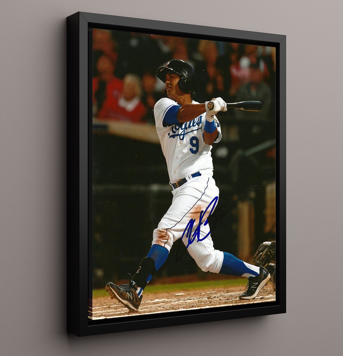 Christian Colon - Kansas City baseball Series contributor Wall Art 16x20 Framed Canvas wall art print – Baseball Wall Art decor
