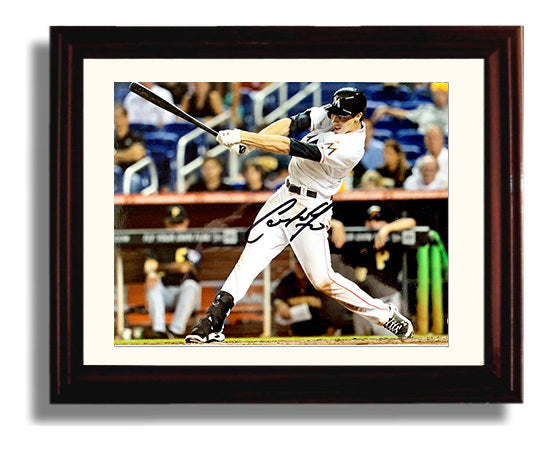 Christian Yelich - Power Swing Action Baseball Wall Art 8x10 Beveled Frame wall art print – Baseball Wall Art decor
