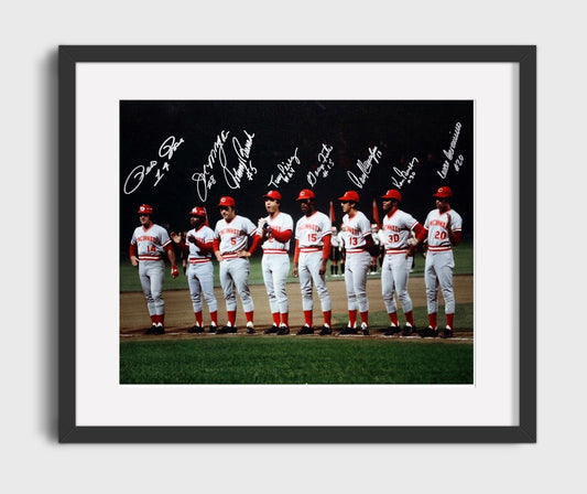 Cincinnati Baseball - Big Red Machine Lineup 8x10 Canvas baseball wall art