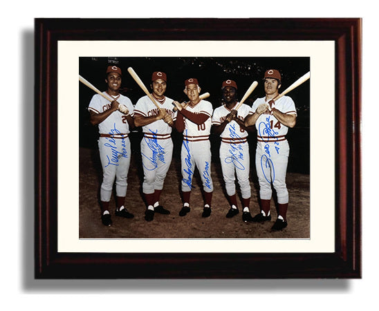Cincinnati Baseball - Hall of Fame Legends Wall Art 8x10 Beveled Frame wall art print – Baseball Wall Art decor
