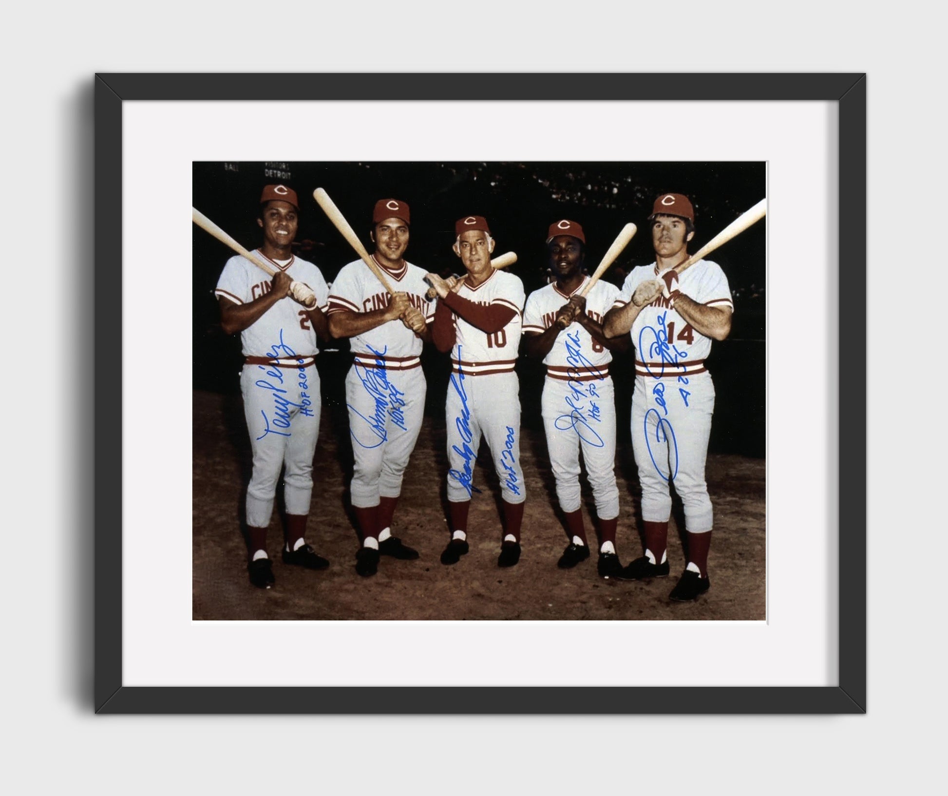 Cincinnati Baseball - Hall of Fame Legends Wall Art 16x20 Gallery Frame wall art print – Baseball Wall Art decor