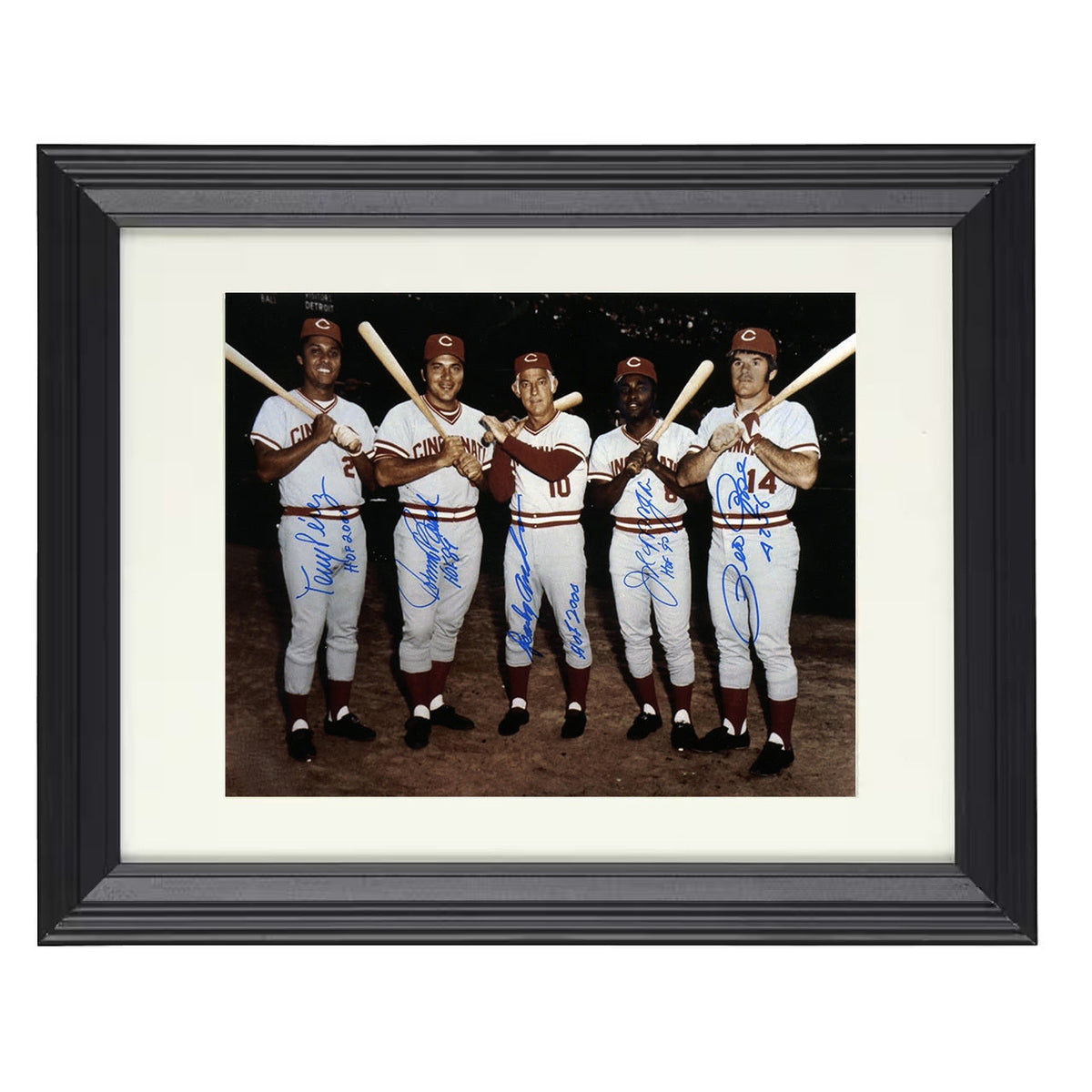 Cincinnati Baseball - Hall of Fame Legends 8x10 Beveled Frame baseball wall art